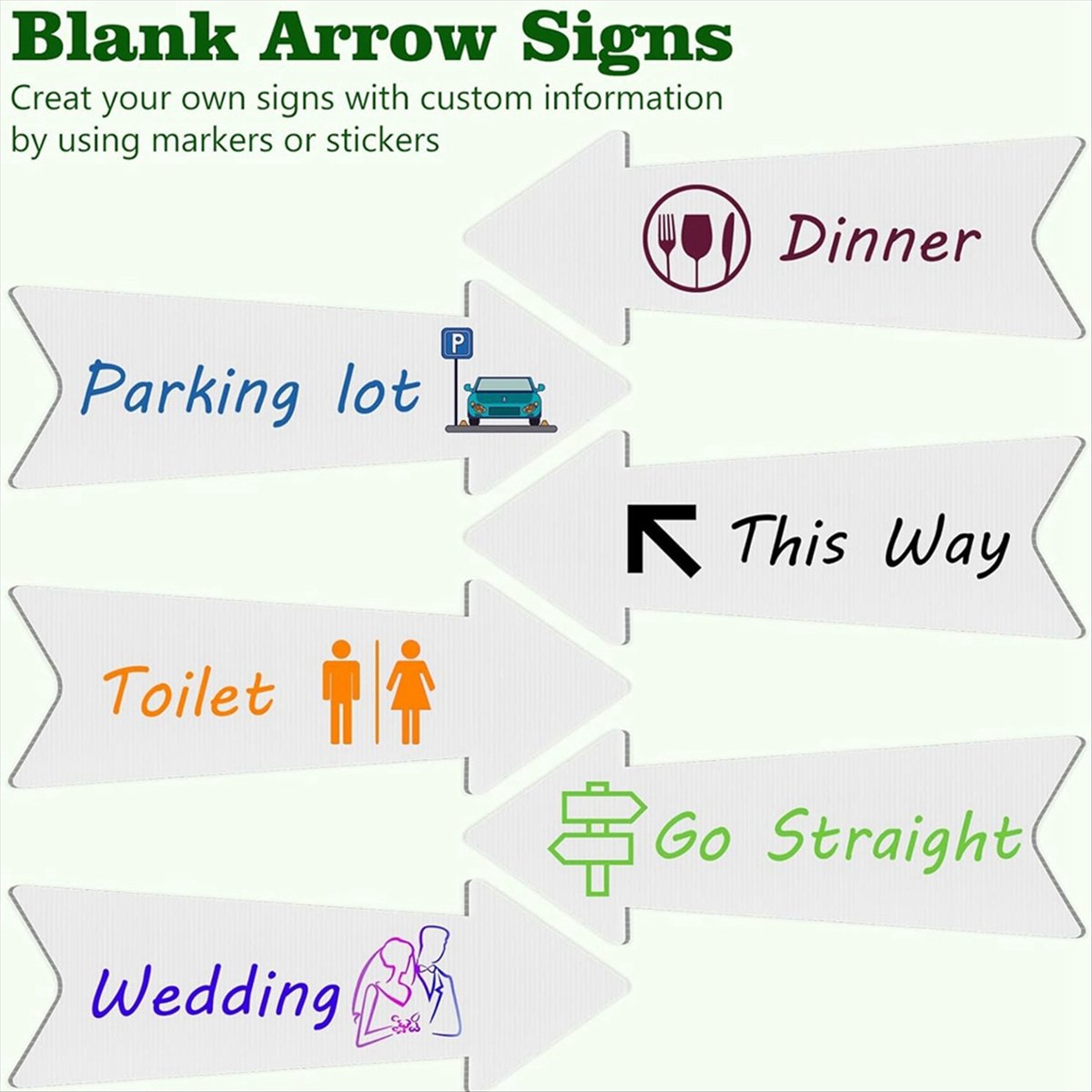 (AIMA) Directional Arrows Sign – Yard Sign Blank recenzja i cena
