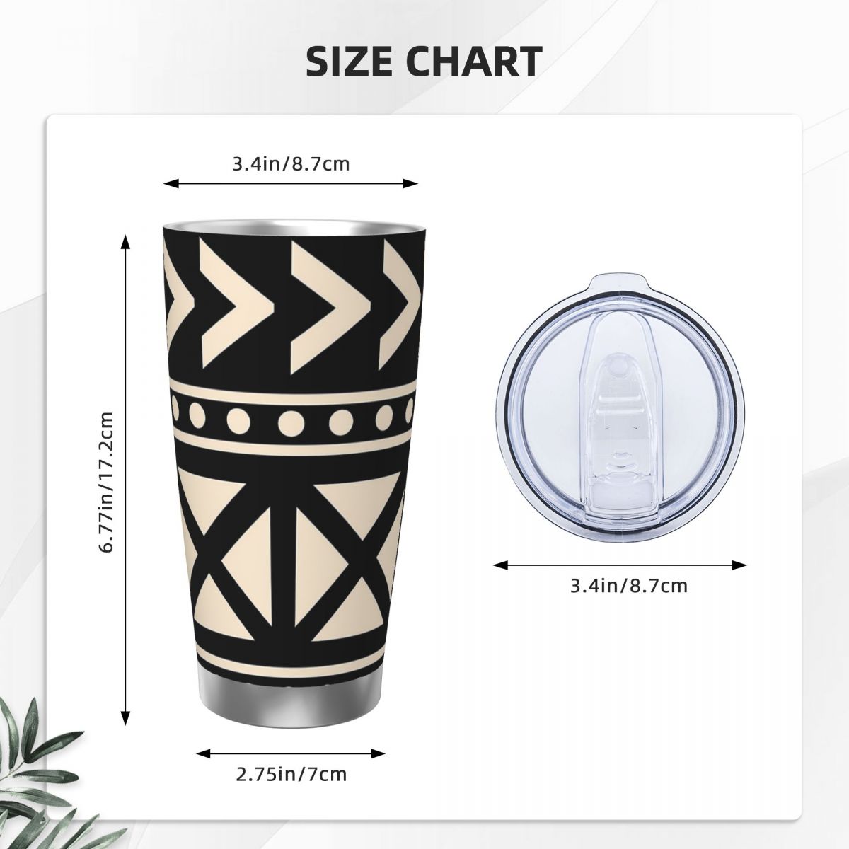 African Mud Cloth Black And Wh – Tumbler 20Oz White recenzja i cena