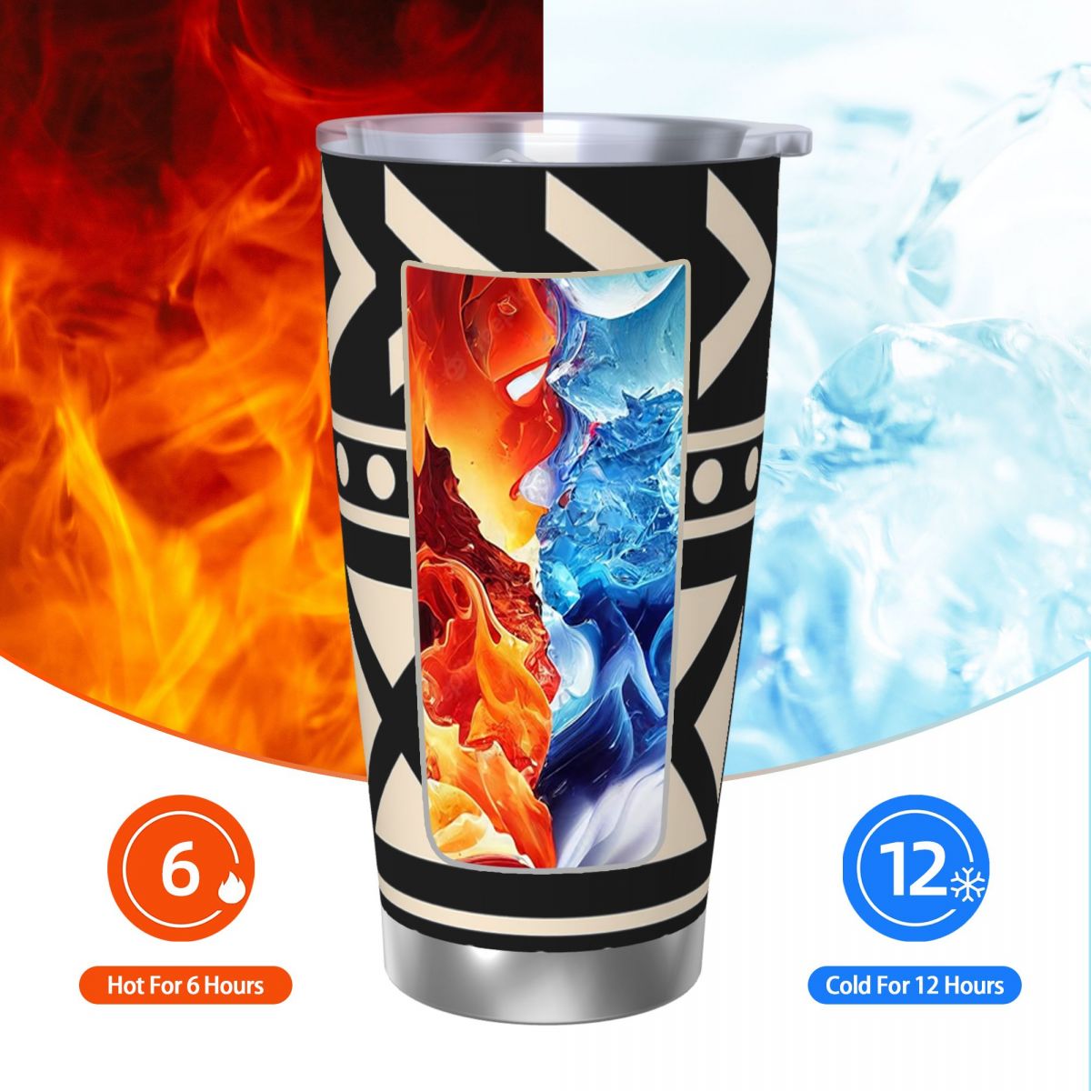 African Mud Cloth Black And Wh – Tumbler 20Oz White recenzja i cena