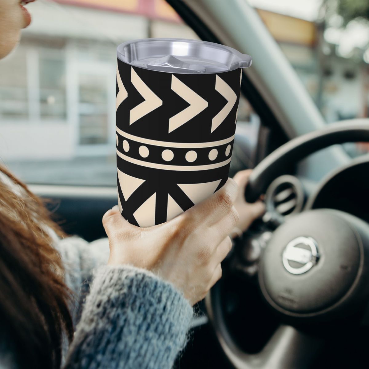 African Mud Cloth Black And Wh – Tumbler 20Oz White recenzja i cena