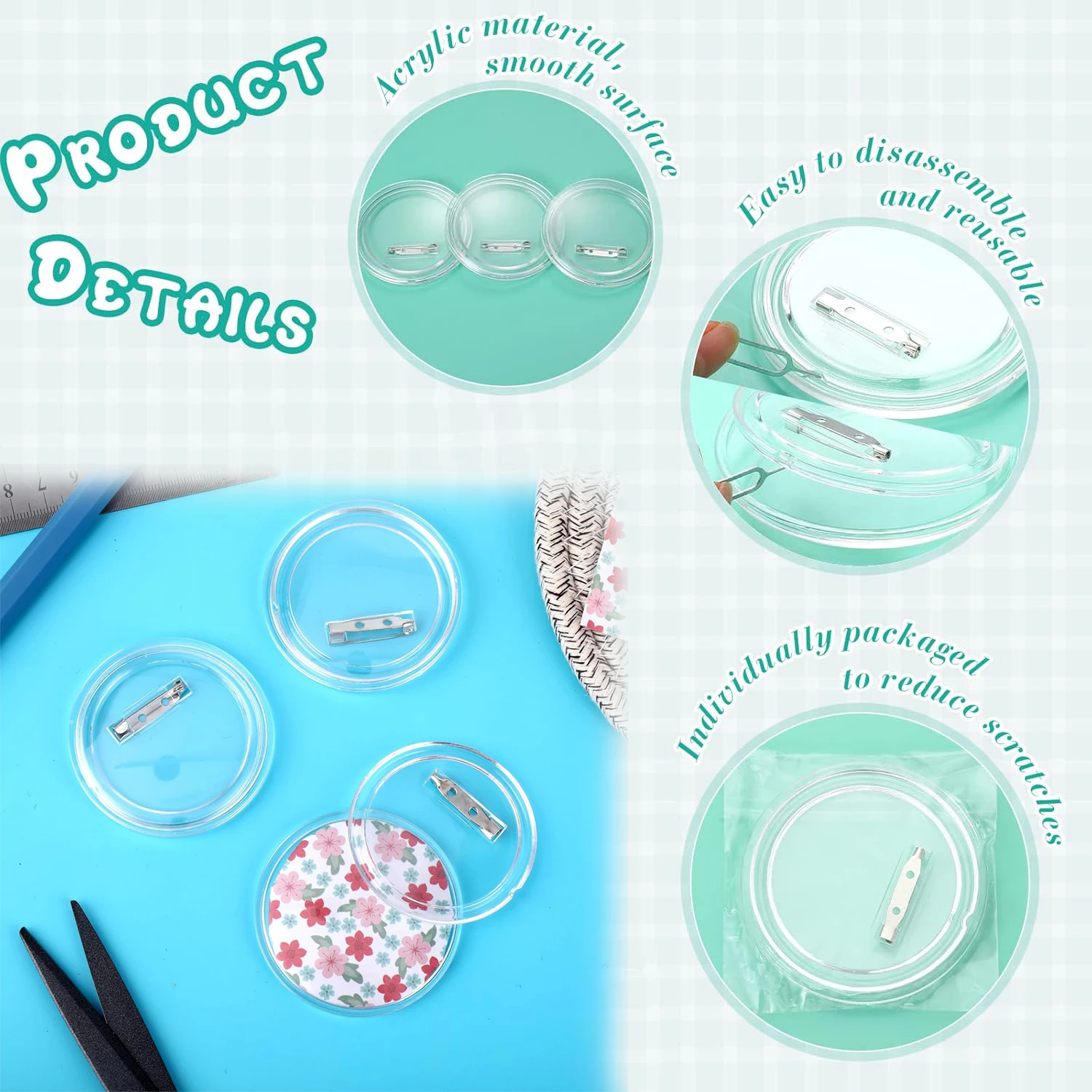 5-20PCS Buttons Blanks with Pi – Button Badge Blank recenzja i cena