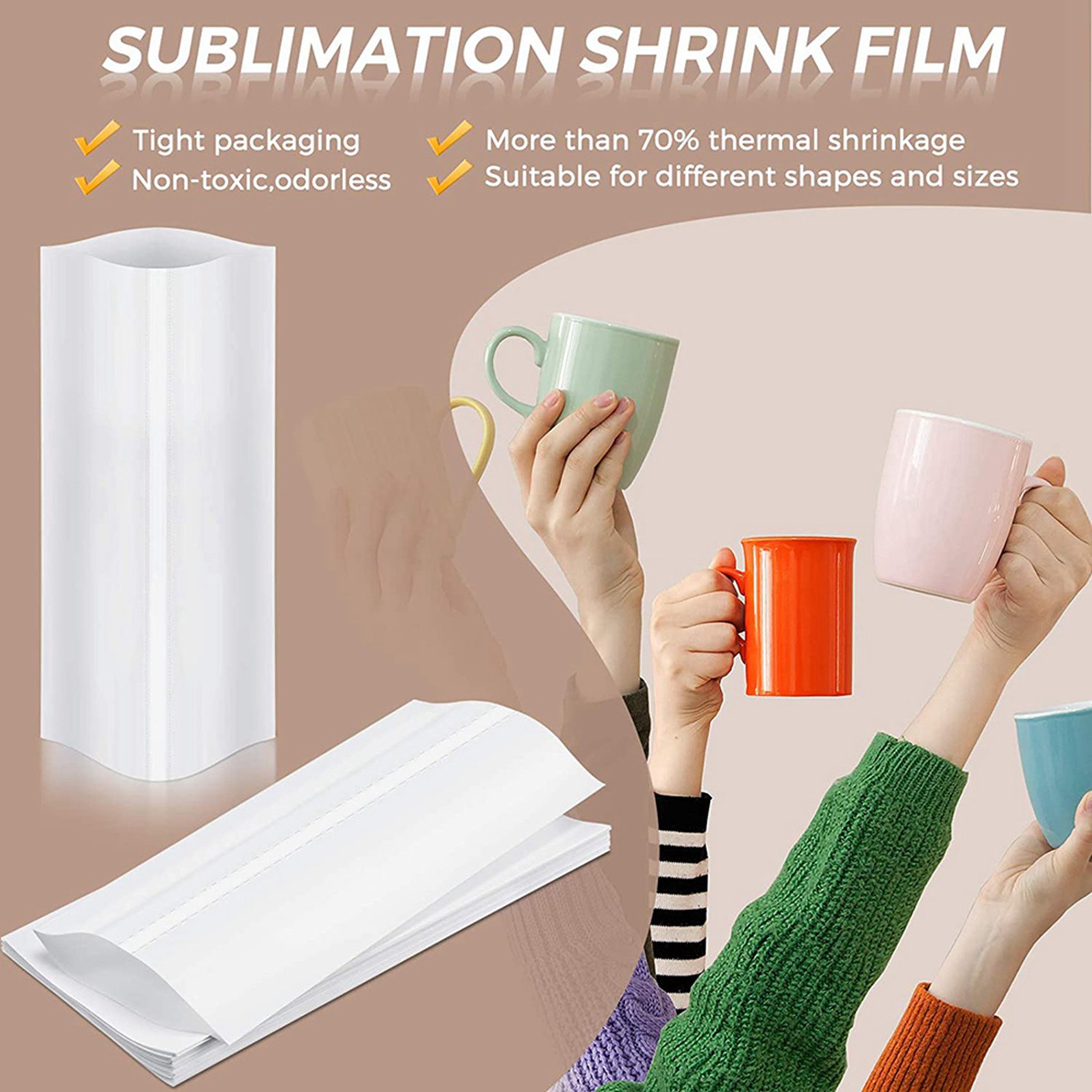 N09R-140Pcs Sublimation Shrink – Sublimation Mug White recenzja i cena