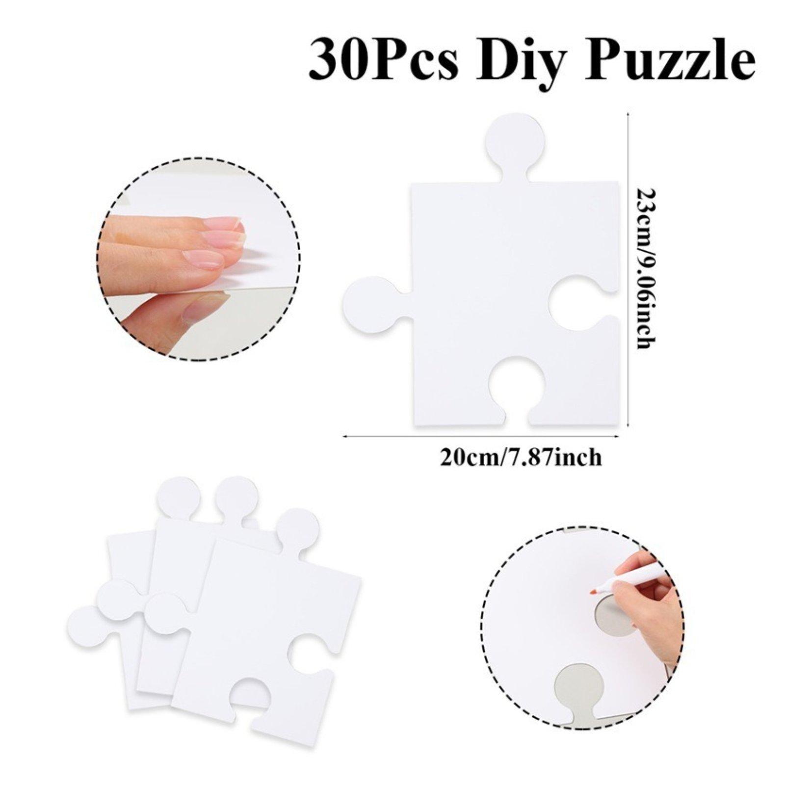 30 Pieces Blank Puzzle Pieces  – Puzzle Blank White recenzja i cena