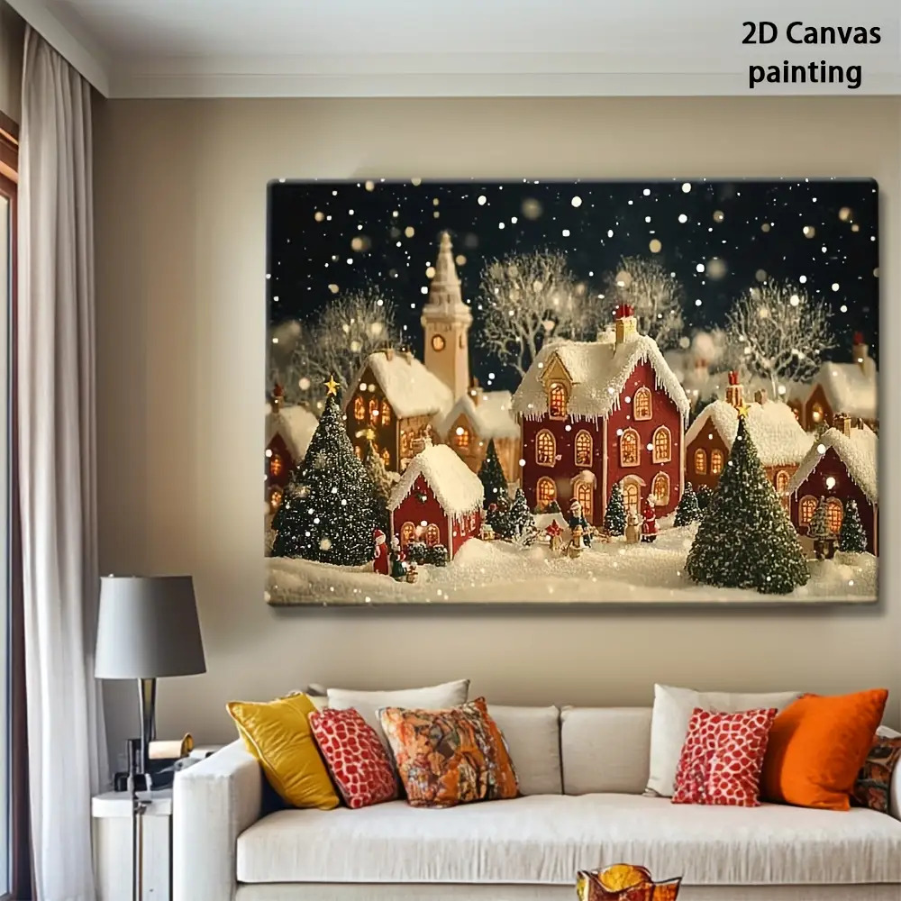 1pc 2D retro Christmas Eve and – Canvas Wrap Ready recenzja i cena