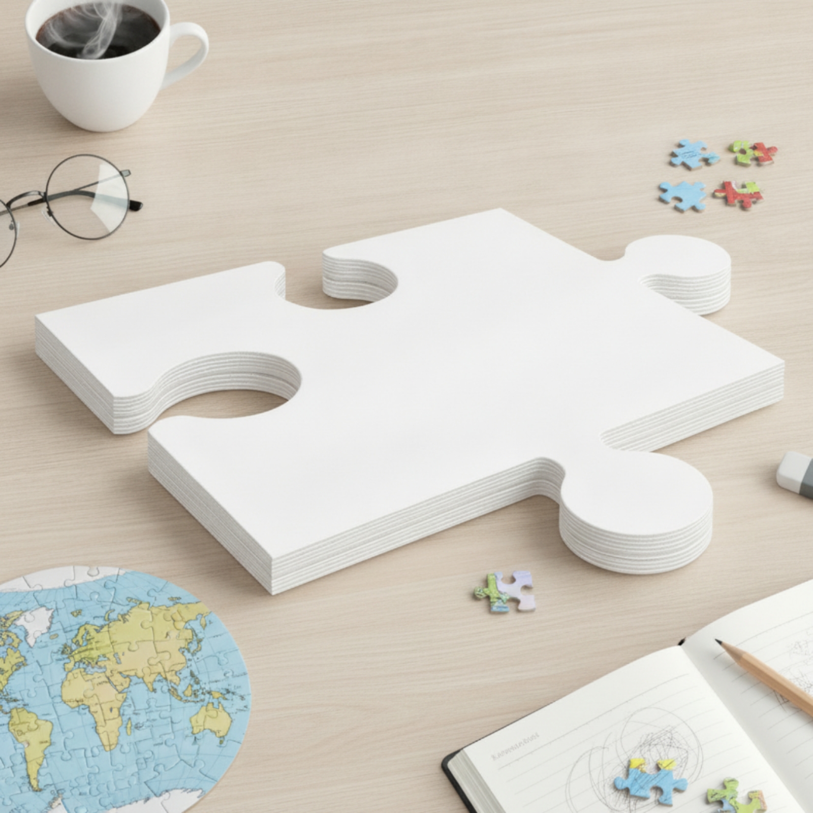 24 Pieces Blank Cardboard Puzz – Puzzle Blank White recenzja i cena