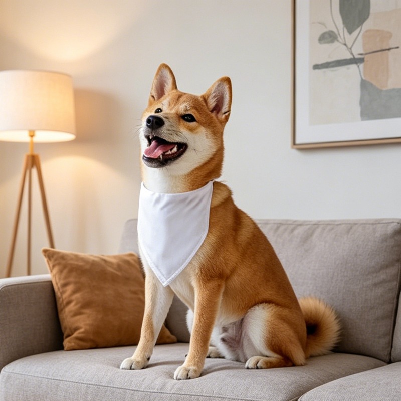 White Dog Bandana Scarf Triang – Bandana Blank White recenzja i cena