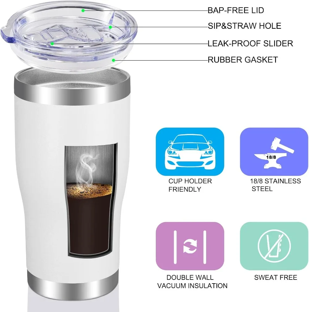 20oz Stainless Steel Tumbler w – Tumbler 20Oz White recenzja i cena