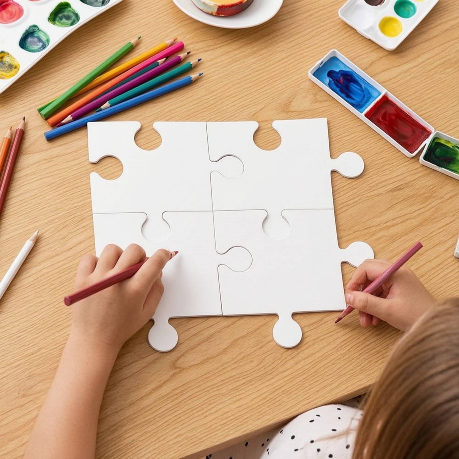 24 Pieces Blank Cardboard Puzz – Puzzle Blank White recenzja i cena