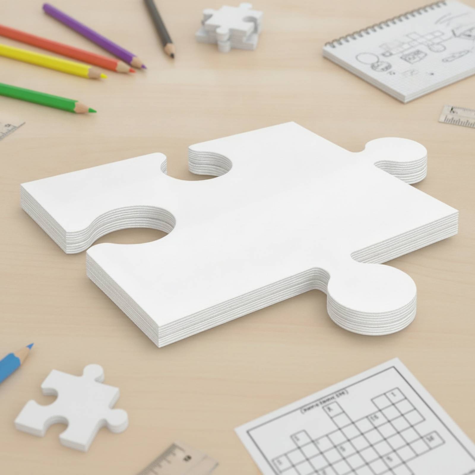 24 Pieces Blank Cardboard Puzz – Puzzle Blank White recenzja i cena
