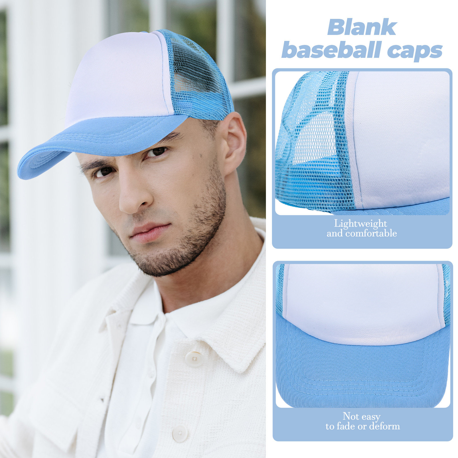 10Pcs Mesh Baseball Hats Subli – Hat Sublimation Blank recenzja i cena