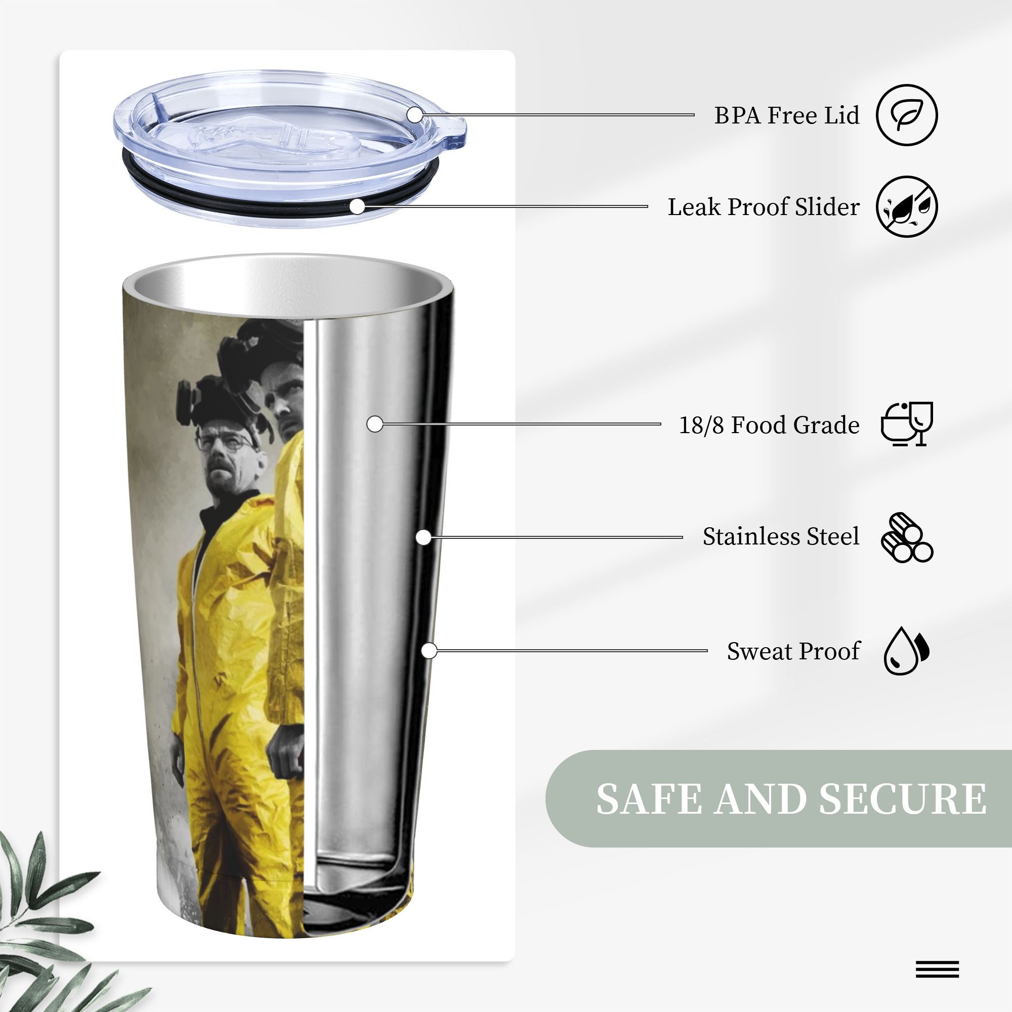 Breaking Bad Tumbler Vacuum In – Tumbler 20Oz White recenzja i cena