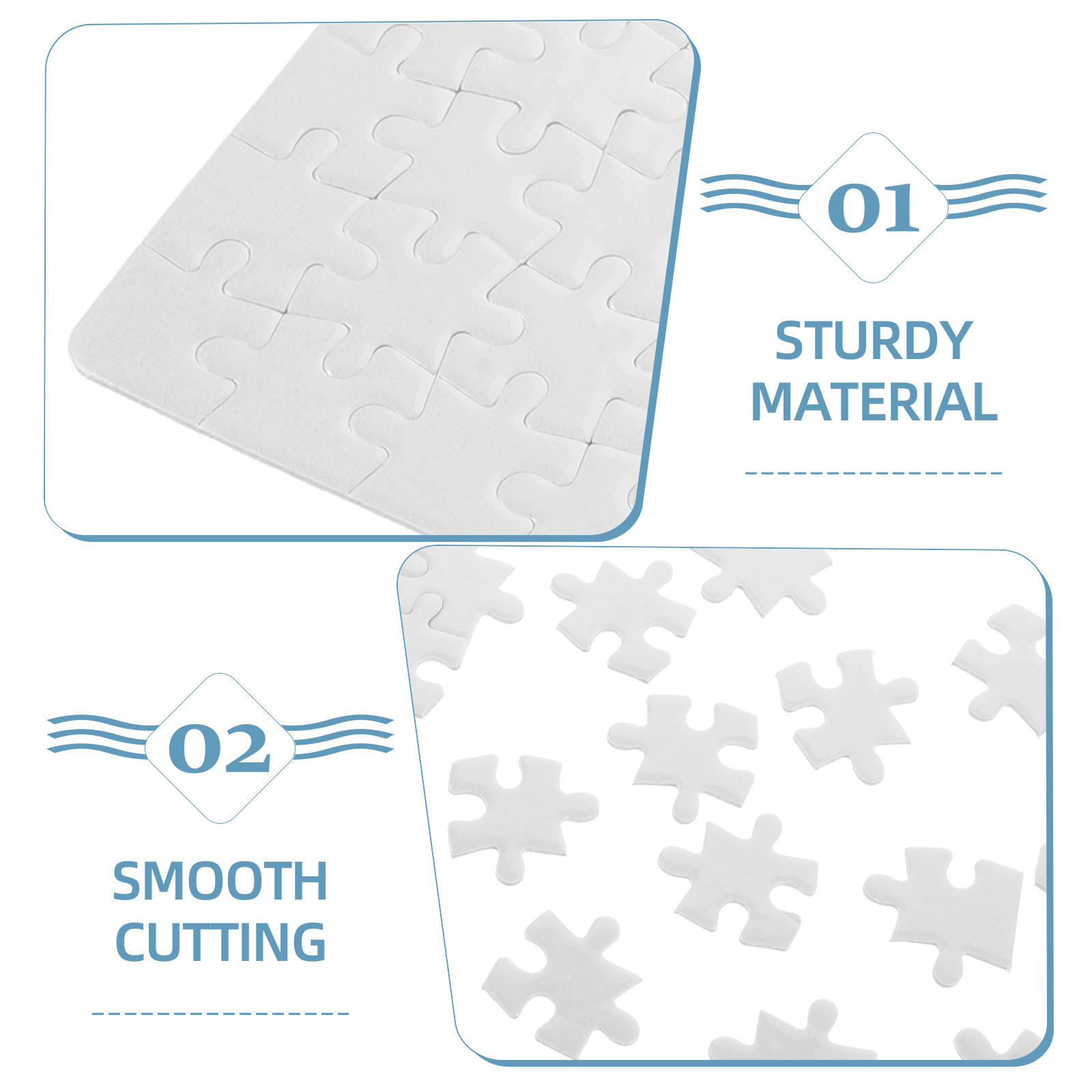 4Sheets Blank Puzzle Pieces Cr – Puzzle Blank White recenzja i cena