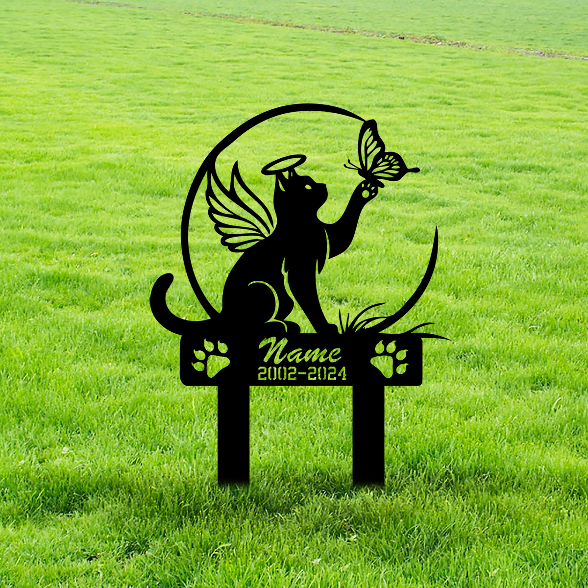 Cat Garden Stake - Metal Cat w – Yard Sign Blank recenzja i cena