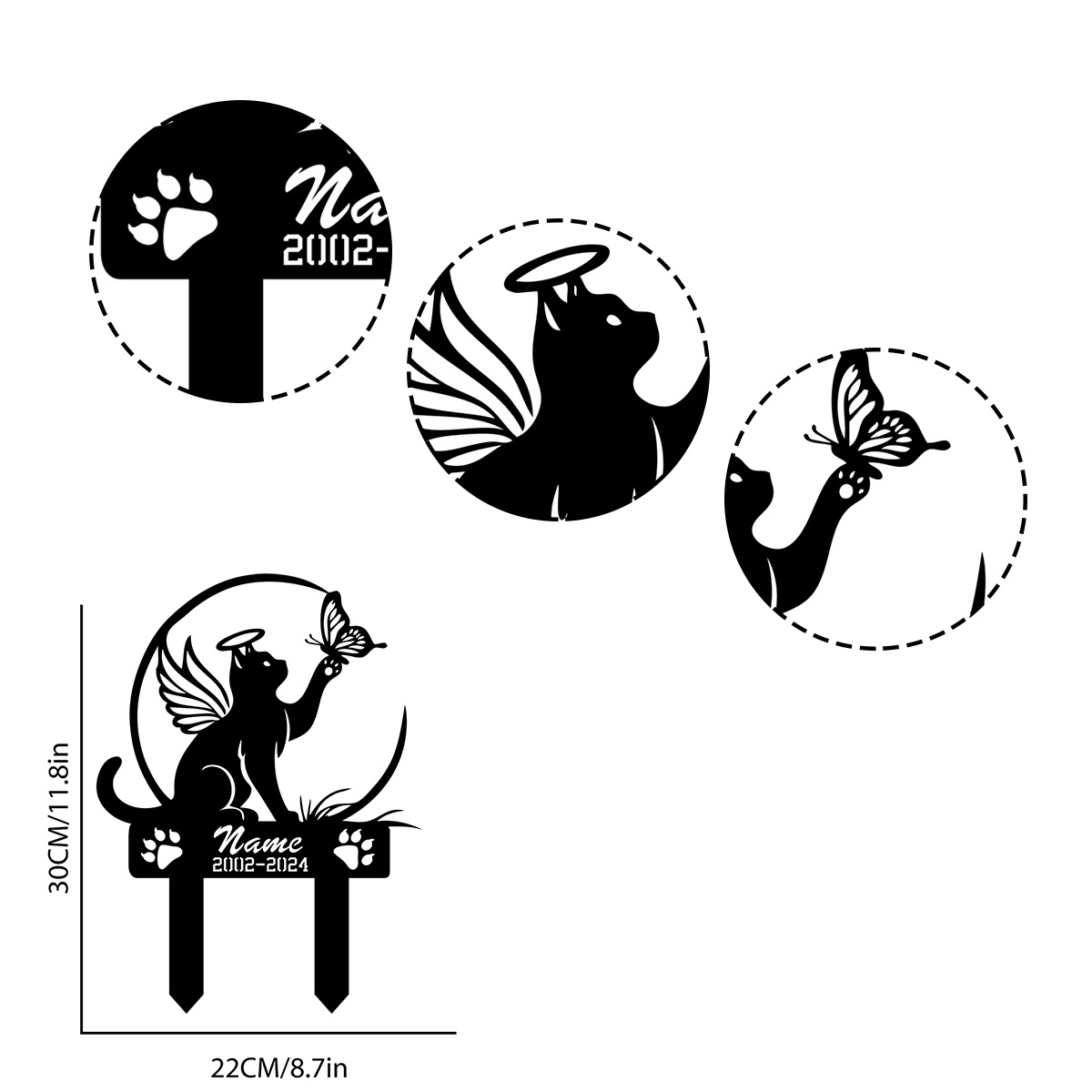Cat Garden Stake - Metal Cat w – Yard Sign Blank recenzja i cena