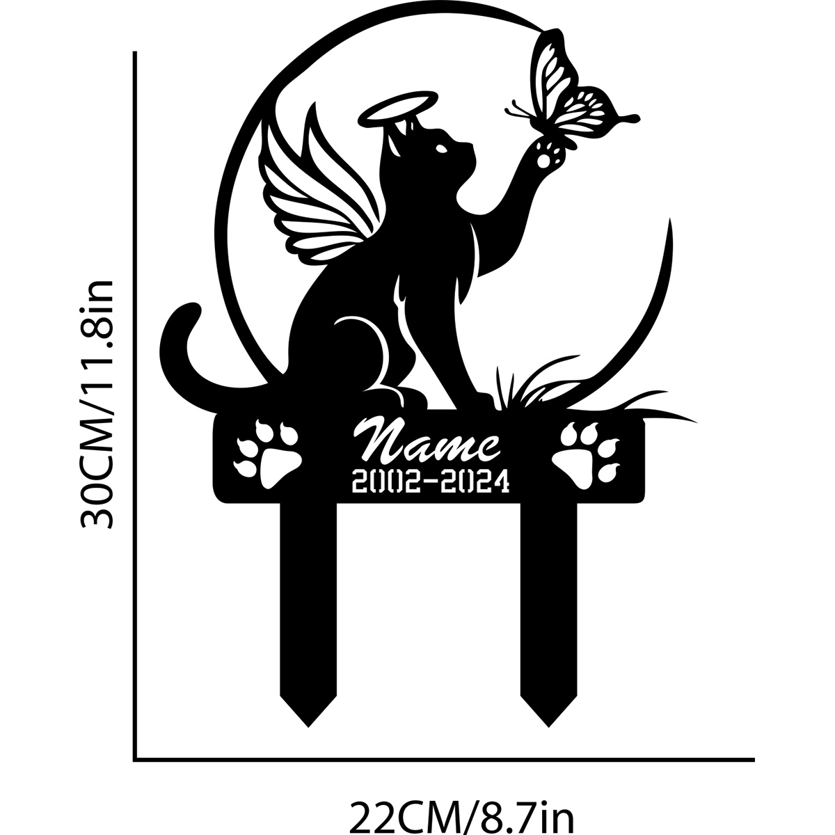 Cat Garden Stake - Metal Cat w – Yard Sign Blank recenzja i cena