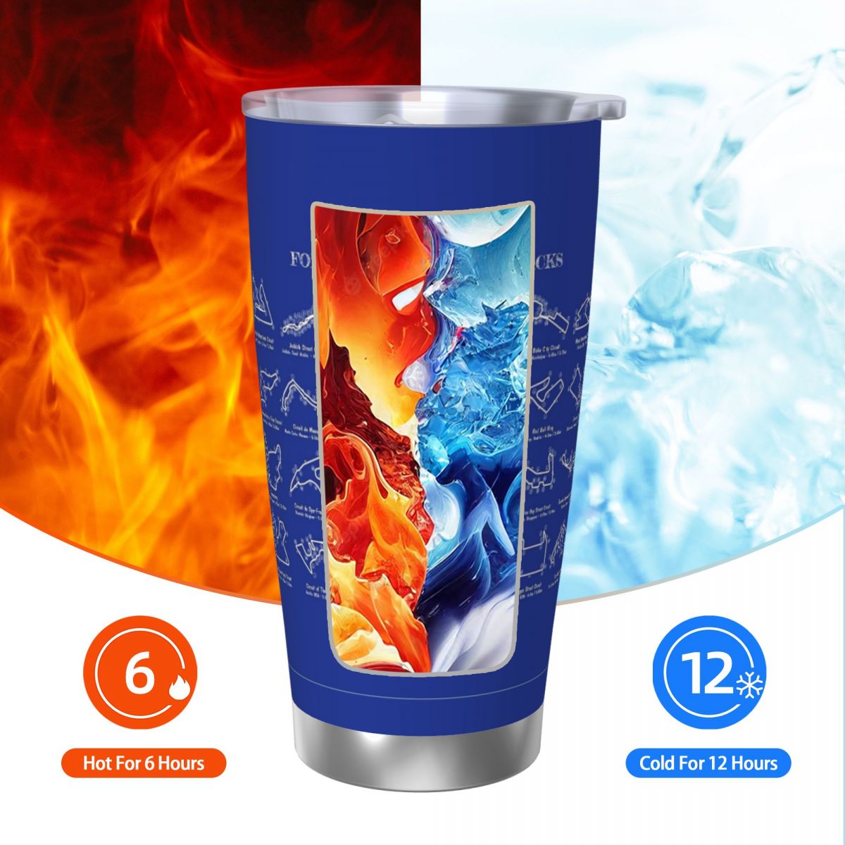 F1 Race Tracks (White Stencil- – Tumbler 20Oz White recenzja i cena